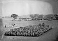 45th (Nottinghamshire) Regiment of Foot (Sherwood Foresters) forming square in drill, 1860 (c)