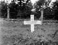 Grave marker of Trooper J Wilkinson, 3rd/4th County of London Yeomanry (Sharpshooters), killed in action, Rouffigny, Normandy, 1944