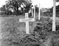Grave marker of Trooper David Moore, 3rd/4th County of London Yeomanry (Sharpshooters), killed in action, Rouffigny, Normandy, 1944