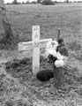 Grave marker of Trooper Edward Connelly, 3rd/4th County of London Yeomanry (Sharpshooters), killed in action, Rouffigny, Normandy, 1944