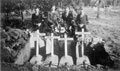Leaders of the White Brigade at the interment of the four British soldiers killed at Kruishoutem, 1944