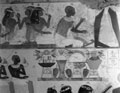 'Outside the Tombs of the Nobles', wall painting, Luxor, Egypt, 1943
