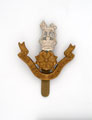 Cap badge of the Loyal Regiment (North Lancashire) worn by Corporal Alfred Laxton during World War Two