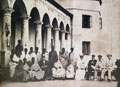 King Prempeh and court with Dr de Groot and Mrs de Groot at Gold Coast castle, 1895 (c)
