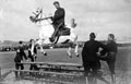 Cavalry training, horse-jumping, 1900 (c)