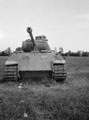 Front view of a German Panther tank, Normandy, 1944