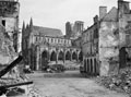 Damaged church, Caen, 1944