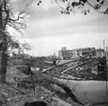 The railway bridges of Caen and the Churchill Bailey Bridge, 1944.