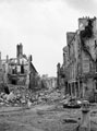 Looking up a street in central Caen, 1944