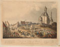 'View of the Village of Waterloo, The day after the Battle, June 19th 1815'