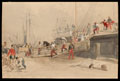 11th Hussars disembarking their horses and stores at Portsmouth docks, 1856