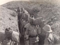 Indian troops passing through a trench on the Mesopotamian Front, 1917