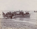 Infantry landing during the simulated landings at Clacton-on-Sea, September 1904
