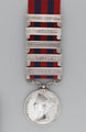 India General Service Medal, with 5 clasps: 'Pegu', 'Persia', 'North West Frontier', 'Umbeyla' and ''Burma 1887-89', specimen