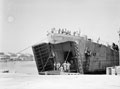 'LST 368 at the quayside', Tripoli, Libya, 1943