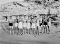 Swimming party, 3rd County of London Yeomanry (Sharpshooters), near Tripoli, Libya, 1943