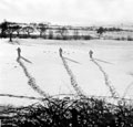 Soldiers of 6th Airborne Division advance through the snow, 14 January 1945
