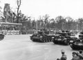 Cromwell tanks of 7th Armoured Division, followed by 3rd Royal Horse Artillery, during the Berlin Victory Parade, 21 July 1945
