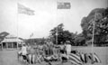 Members of the Women's Auxiliary Service (Burma) and the Royal Navy, VE Day, 8 May 1945