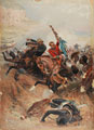 Lieutenants Melvill and Coghill saving the Colours, Zulu War, 1879