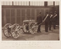 '4 2/5 inch Howitzer, carriage and limber, ready for travelling', 1873