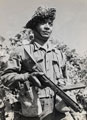 Gurkha soldier armed with a Sten Gun, Burma, 1944 (c)