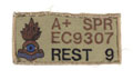 Formation badge worn by Sapper Toby Ecclestone, 61 Field Squadron, 33 Engineer Regiment, Explosive Ordnance Disposal
