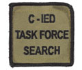 Formation badge worn on by Sapper Toby Ecclestone, 61 Field Squadron, 33 Engineer Regiment, Explosive Ordnance Disposal