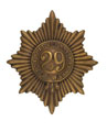 Glengarry badge, other ranks, 29th (The Worcestershire) Regiment of Foot
