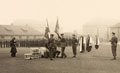 The presentation of new colours to 1st Battalion, the Royal Norfolk Regiment, Germany, November 1946