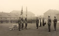 The presentation of new colours to 1st Battalion, the Royal Norfolk Regiment, Germany, November 1946