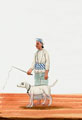 Indian man with dog and whip, 1860 (c)