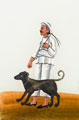 Indian man with dog and whip, 1860 (c)