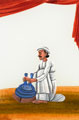 Indian man with mortar and pestles, 1860 (c)