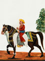 Indian nobleman on horse, 1860 (c)
