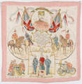 'The Colonies Rally Round the Old Flag of England', commemorative printed handkerchief, 1899 (c)