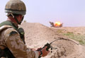 A Joint Force Explosive Ordnance Disposal group controlled explosion, Helmand Province, 2006