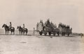 Indian troops with horse or mule-drawn railway trucks, Mesopotamia, 1916 (c)
