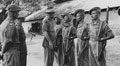 Major General Frank Messervy inspecting Indian Army troops in Burma, 1944 (c)