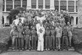 Admiral Mountbatten and Major General Messervy with Force 136 leaders after their disbandment in Singapore, 1946