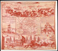 Printed handkerchief entitled 'The Battle of Waterloo', 1815 (c)