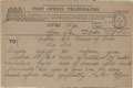 Telegram from the War Office to the family of Second Lieutenant Douglas McKie, 13 April 1917