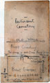 Pencil sketch map of Roclincourt Military Cemetery, with Second Lieutenant Douglas McKie's grave marked with an 'X', 1919