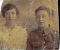 Private Albert Haughton with his sister Olive Louisa, 1915 (c)