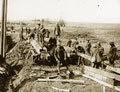 Royal Engineers bridging a stream, 1917 (c)