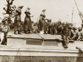 Auction sale aboard a Red Cross barge, 1916 (c)
