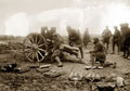 Using a German gun on the retreating enemy, 1916 (c)