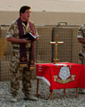Religious service, 3rd Battalion, Yorkshire Regiment, Helmand Province, Afghanistan, 2009