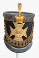 Light dragoon pattern shako worn by Cornet Charles Cazenove, 6th Madras Light Cavalry, 1851 (c)