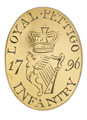 Shoulder belt plate, other ranks, Loyal Pettigo Infantry, 1796 (c)